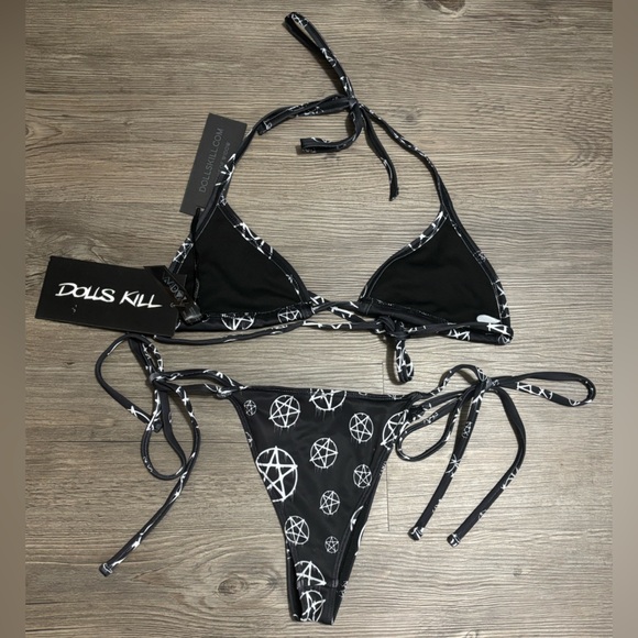 NWT Dolls Kill / Widow Pentagram Summer Bikini Set - Picture 2 of 5